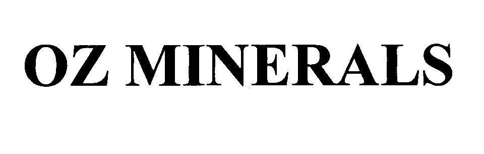 Mẫu nhãn hiệu OZ MINERALS