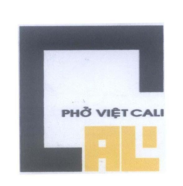 Mẫu nhãn hiệu Phở Việt CALI Cali