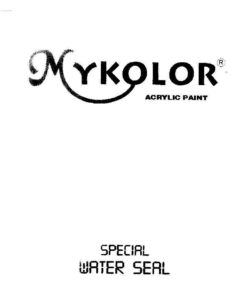 Mẫu nhãn hiệu MYKOLOR ACRYLIC PAINT SPECIAL WATER SEAL