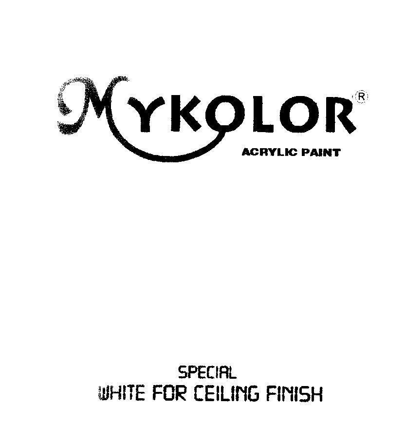 Mẫu nhãn hiệu MYKOLOR ACRYLIC PAINT SPECIAL WHITE FOR CEILING FINISH