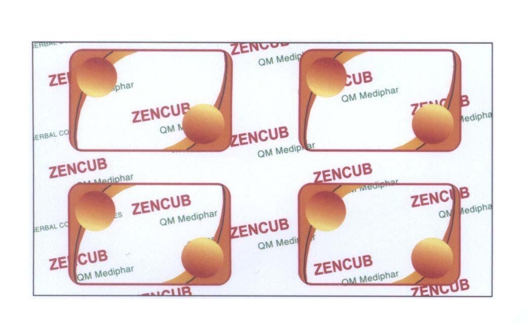 Mẫu nhãn hiệu ZENCUB QM Mediphar
