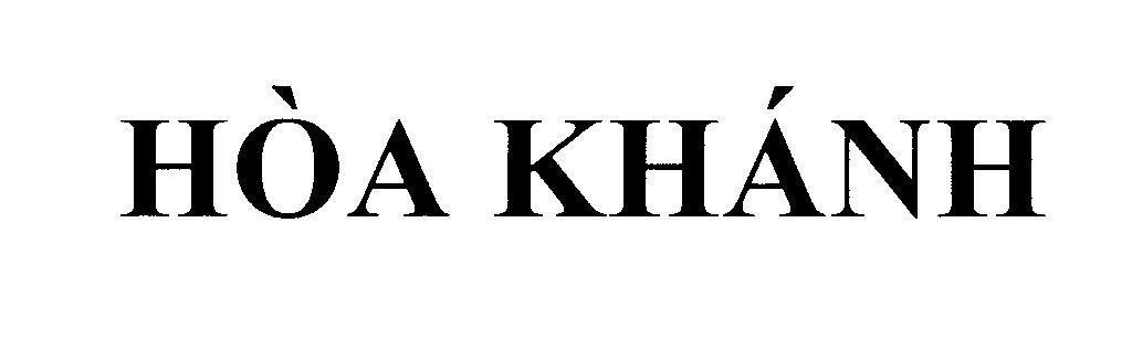 Mẫu nhãn hiệu Hoà Khánh