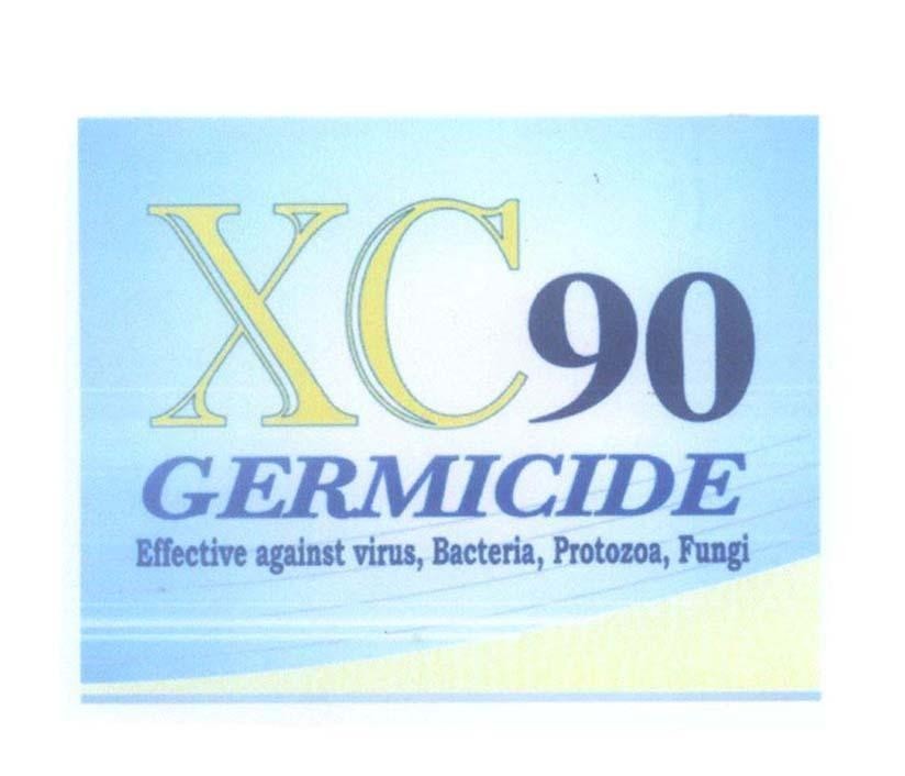 Mẫu nhãn hiệu XC 90 GERMICIDE Effective against virus, Bacteria, Protozoa, Fungi