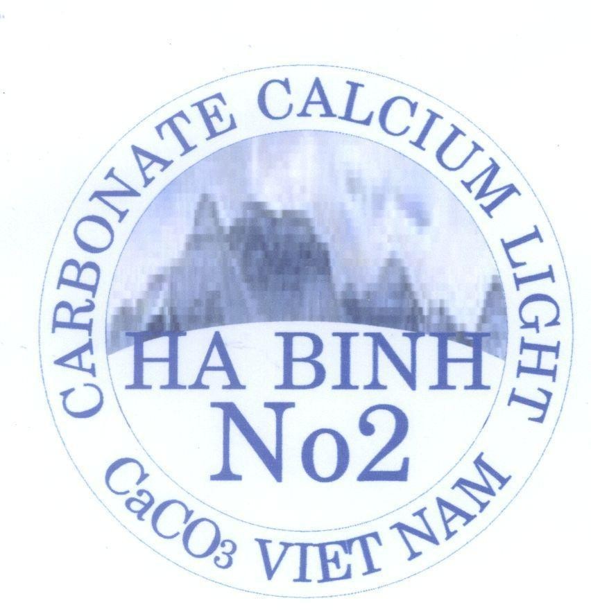 Mẫu nhãn hiệu HA BINH No2 CARBONATE CALCIUM LIGHT CaCO3 VIET NAM