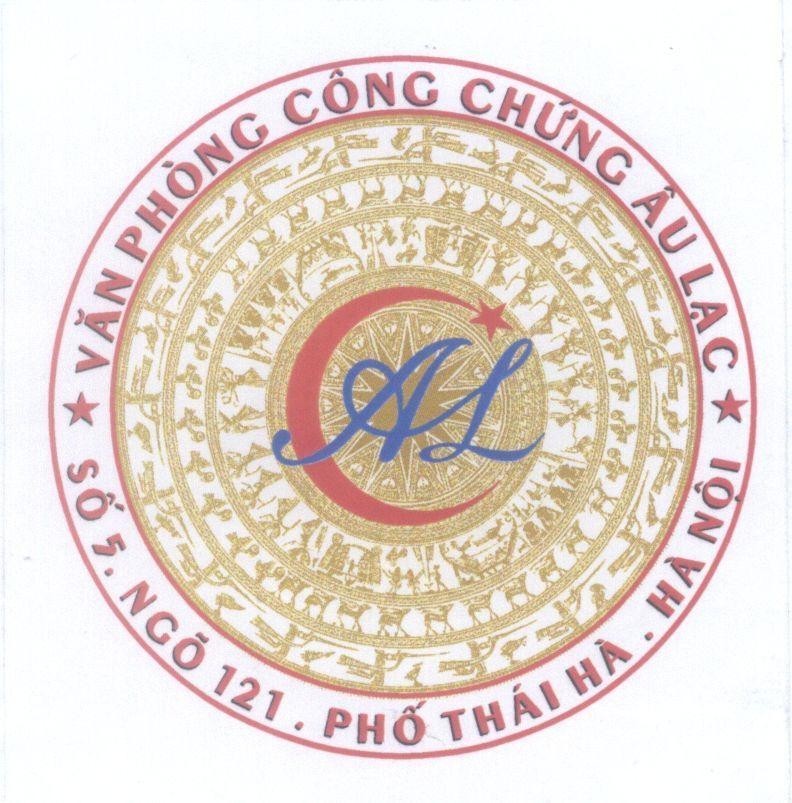 Mẫu nhãn hiệu Văn Phòng Công Chứng Âu Lạc C AL Số 5, Ngõ 121, phố Thái Hà, Hà Nội