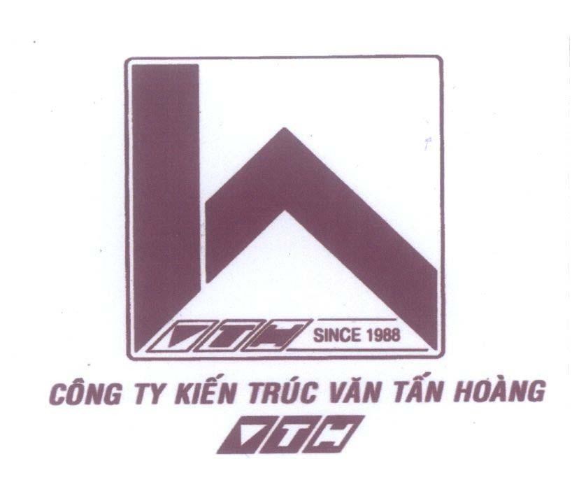 Mẫu nhãn hiệu Công ty kiến trúc Văn Tấn Hoàng VTH V T H SINCE 1998