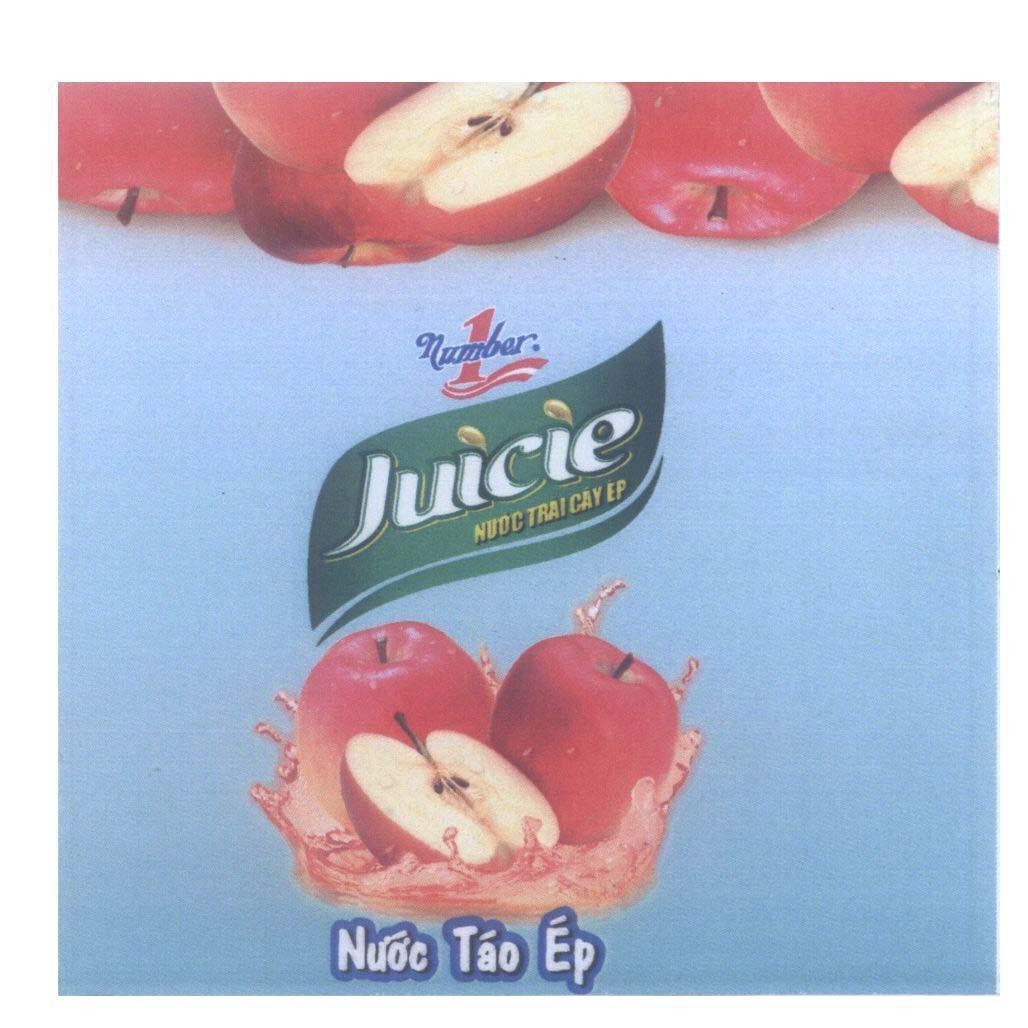 Mẫu nhãn hiệu Juicie 1 Number Nước Trái Cây ép Nước Táo ép