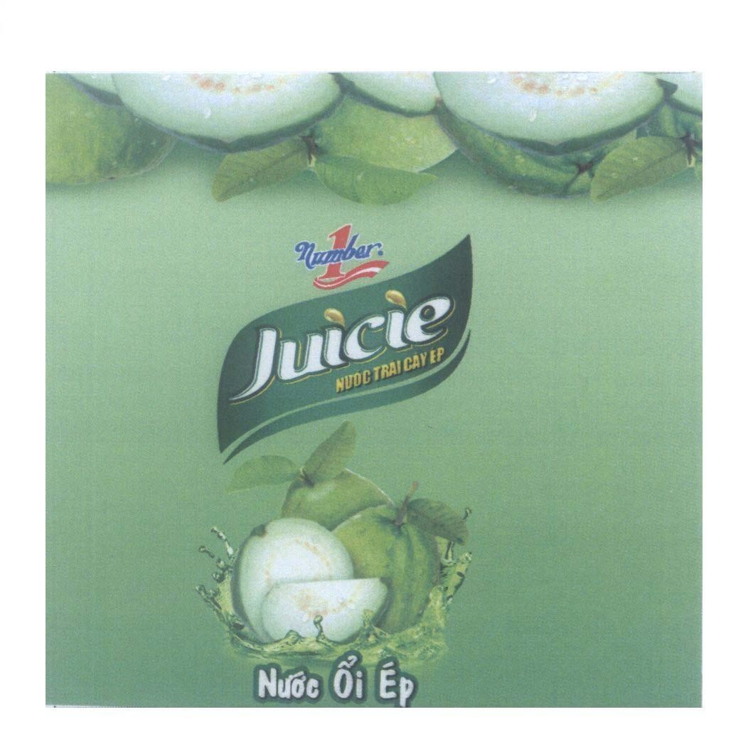 Mẫu nhãn hiệu Juicie Number 1 Nước Trái Cây ép Nước ổi ép