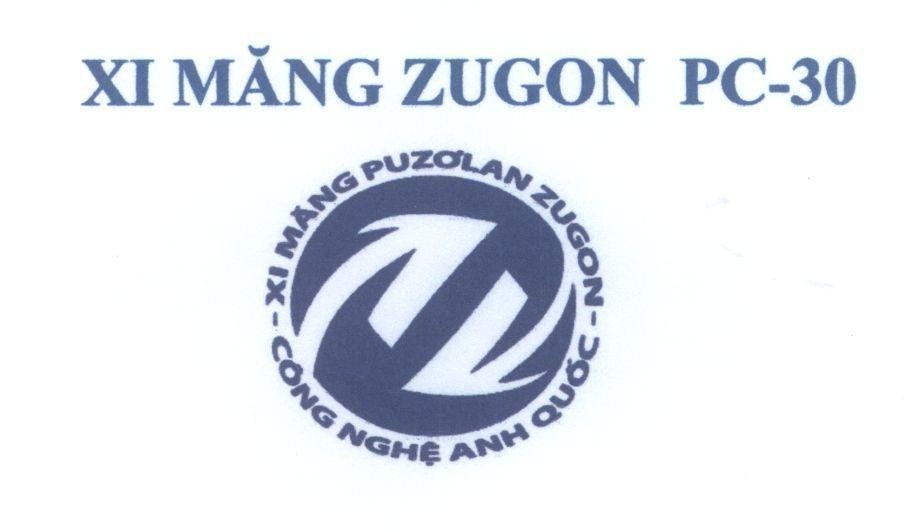 Mẫu nhãn hiệu Xi Măng ZUGON PC-30 Xi Măng PUZƠLAN ZUGON Công Nghệ Anh Quốc