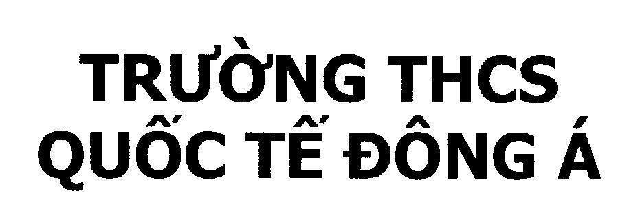 Mẫu nhãn hiệu Trường THCS Quốc Tế Đông á