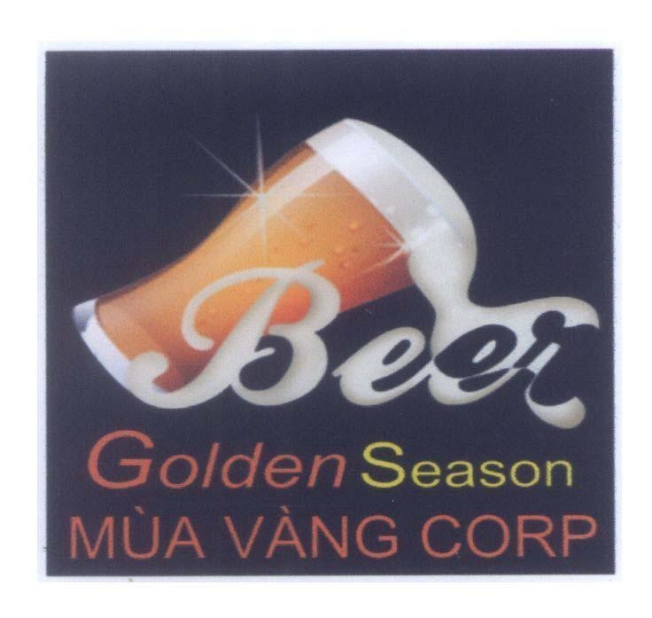 Mẫu nhãn hiệu Mùa Vàng Corp Golden Season Beer