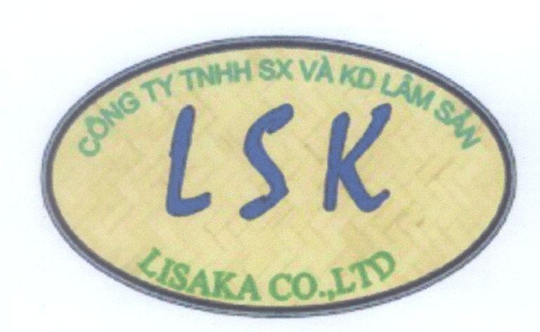 Mẫu nhãn hiệu LISAKA CO., LTD LSK Công Ty TNHH SX Và KD Lâm Sản