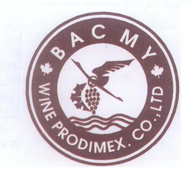 Mẫu nhãn hiệu BAC MY WINE PRODIMEX.CO., LTD