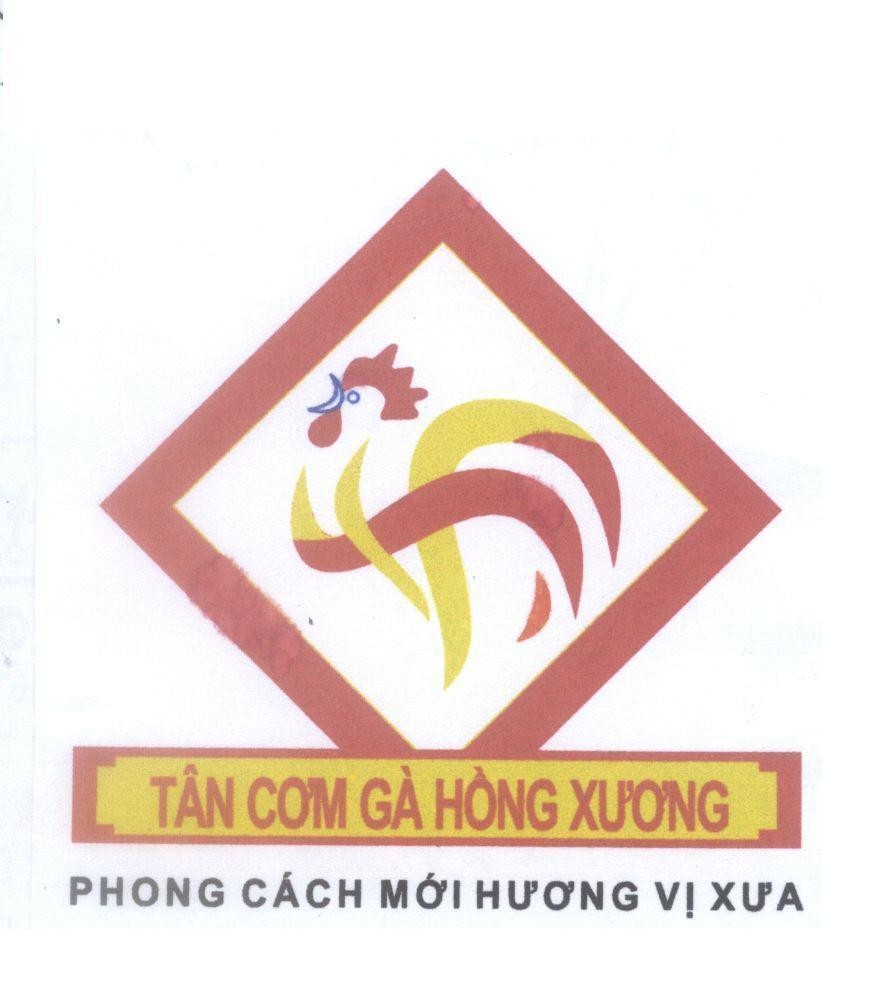 Mẫu nhãn hiệu Tân Cơm Gà Hồng Xương Phong Cách Mới Hương Vị Xưa
