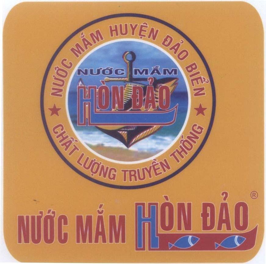 Mẫu nhãn hiệu Hòn Đảo Nước Mắm Nước Mắm Huyện Đảo Biển Chất Lượng Truyền Thống