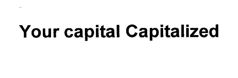 Mẫu nhãn hiệu Your capital capitalized