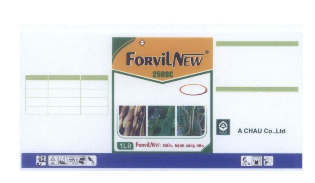 Mẫu nhãn hiệu A CHAU Co., Ltd AAC Forvilnew 250SC Nấm, bệnh cũng tiêu