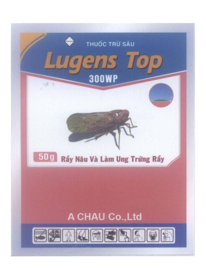 Mẫu nhãn hiệu A CHAU Co., Ltd Lugens Top Thuốc Trừ Sâu 300WP 50g Rầy Nâu Và Làm Ung Trứng Rầy