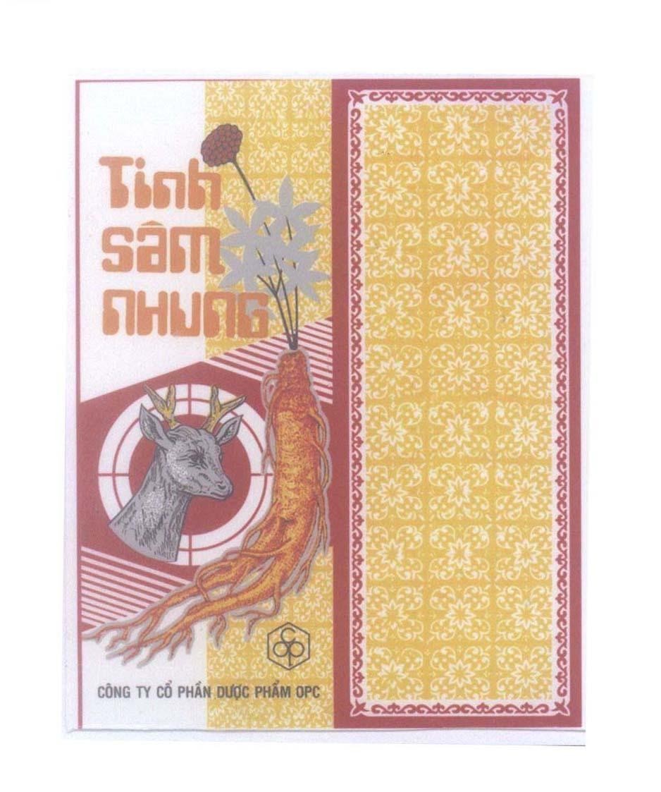 Mẫu nhãn hiệu Tinh Sâm Nhung Công ty cổ phần dược phẩm OPC