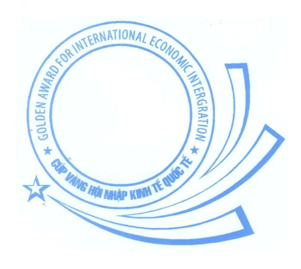 Mẫu nhãn hiệu GOLDEN AWARD FOR INTERNATIONAL ECONOMIC INTERGRATION Cúp Vàng Hội Nhập Kinh Tế Quốc Tế