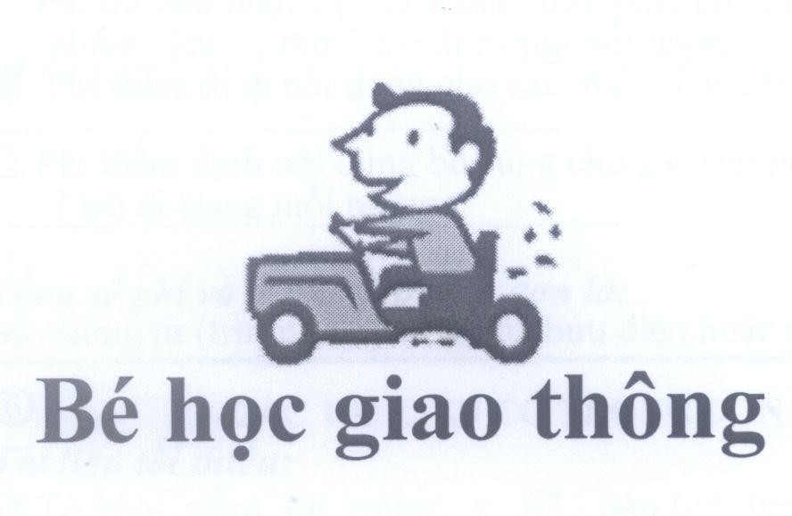 Mẫu nhãn hiệu Bé học giao thông
