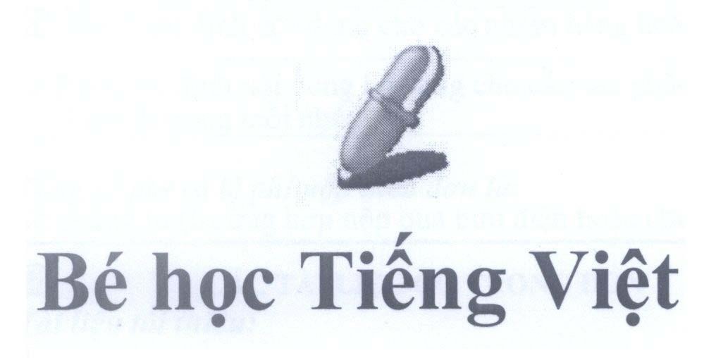 Mẫu nhãn hiệu Bé học Tiếng Việt