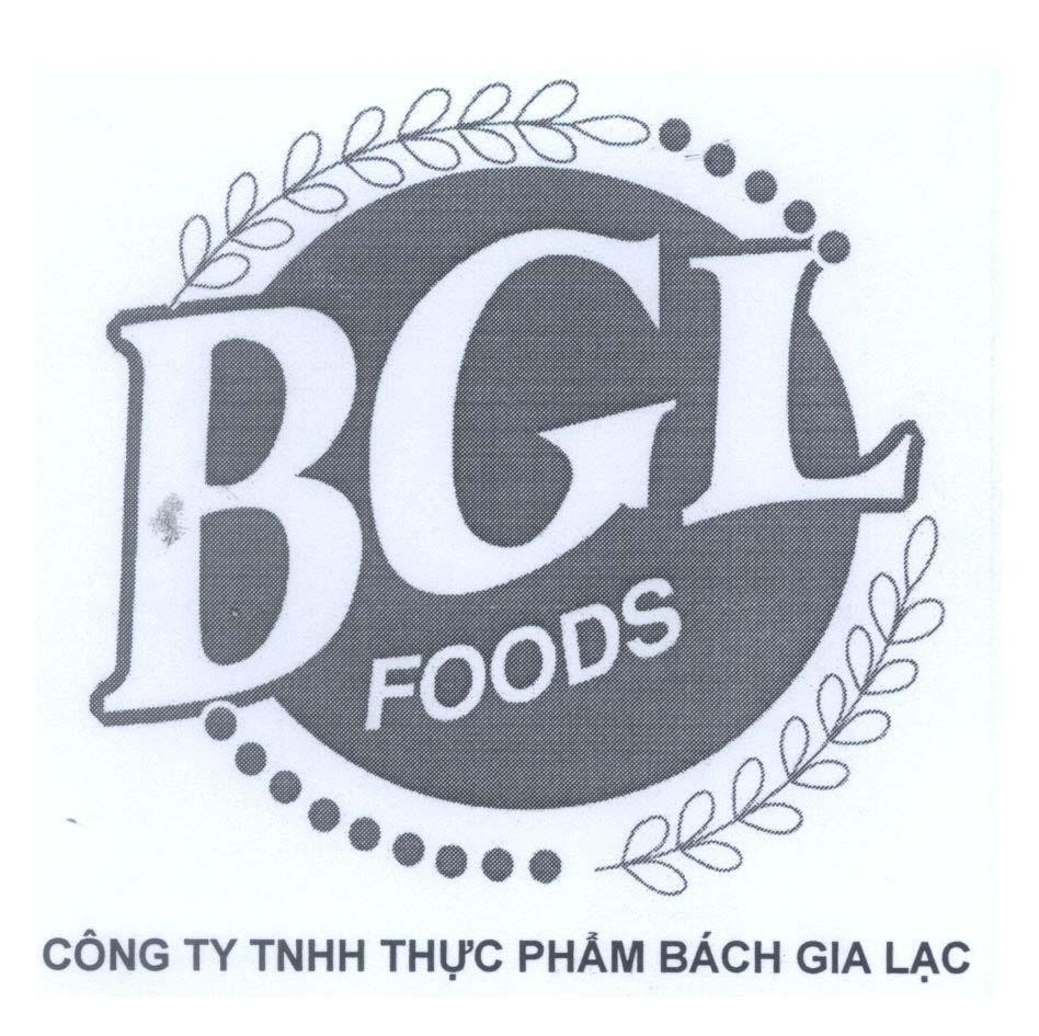 Mẫu nhãn hiệu BGL FOODS Công Ty TNHH Thực Phẩm Bách Gia Lạc