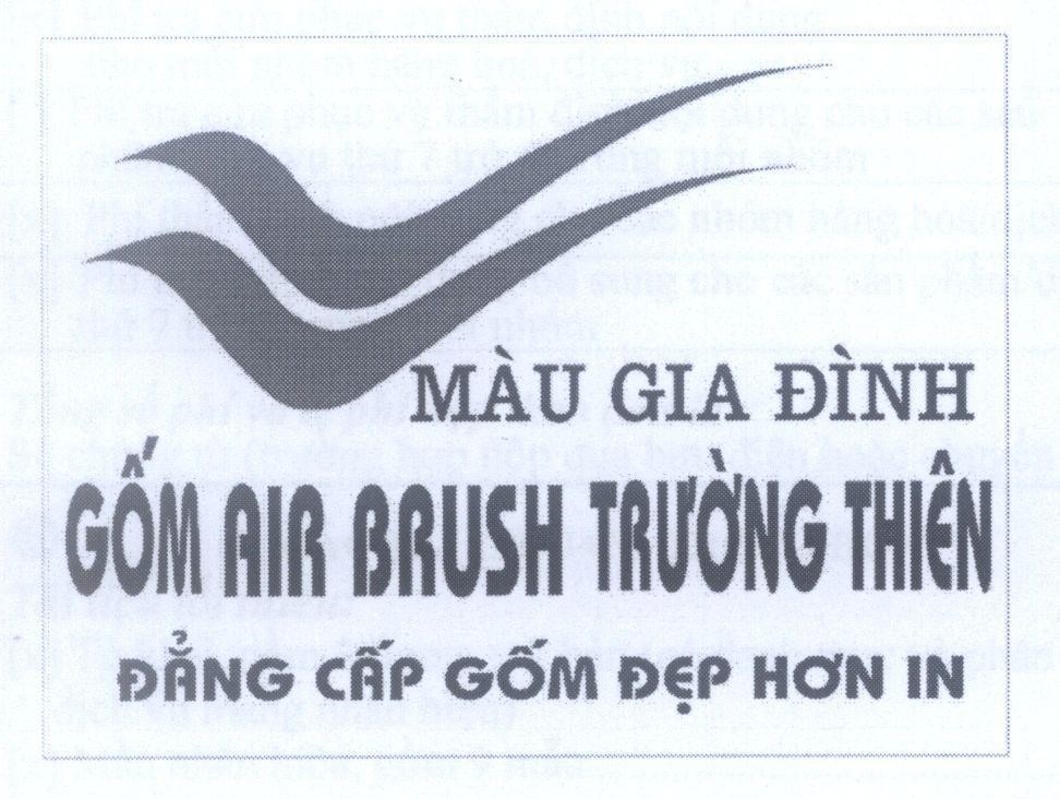Mẫu nhãn hiệu Màu Gia Đình Gốm AIR BRUSH Trường Thiên Đẳng Cấp Gốm Đẹp Hơn IN