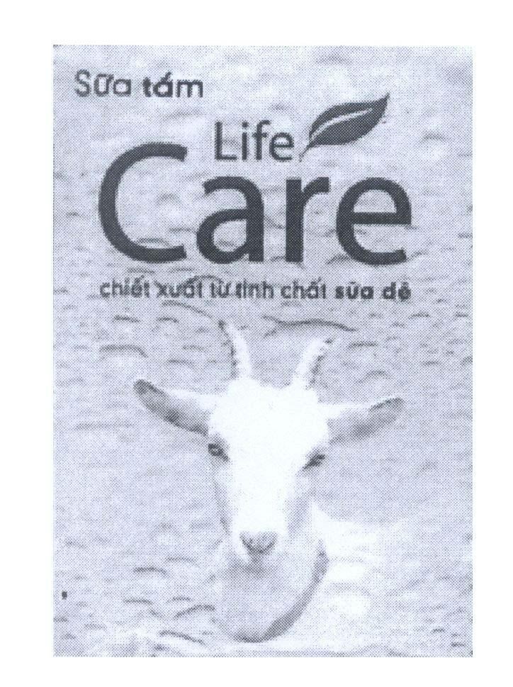Mẫu nhãn hiệu Sữa tắm Life Care chiết xuất từ tinh chất sữa dê