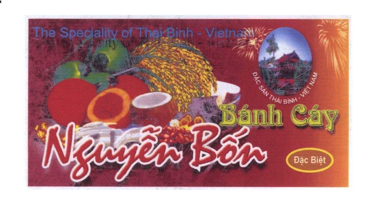 Mẫu nhãn hiệu Nguyễn Bốn The Speciality of Thai Binh - Vietnam Bánh Cáy Đặc Sản Thái Bình Đặc Biệt