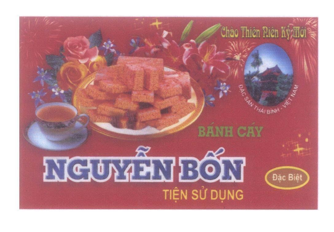 Mẫu nhãn hiệu Nguyễn Bốn Bánh cáy Tiện Sử Dụng Đặc Biệt Chào Thiên Niên Kỷ Mới