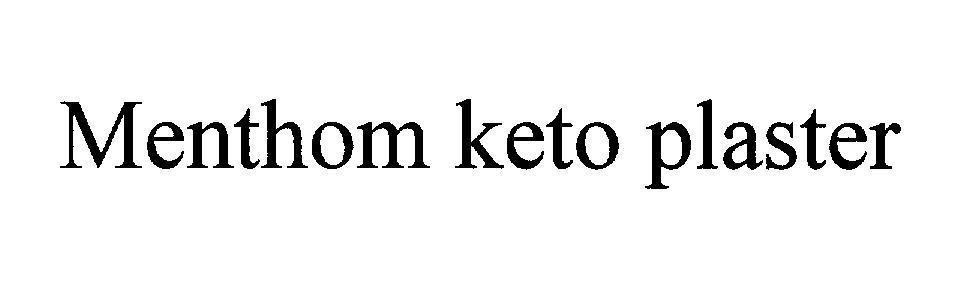 Mẫu nhãn hiệu Menthom keto plaster