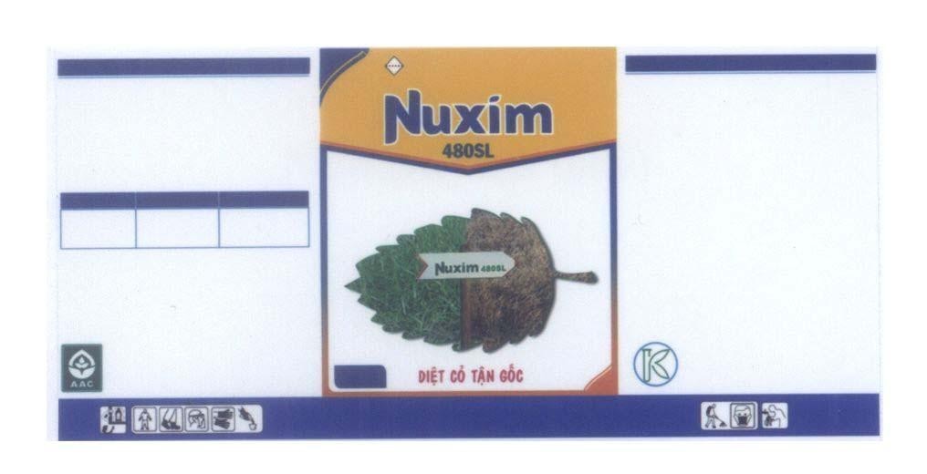 Mẫu nhãn hiệu Nuxim 480SL AAC K Diệt Cỏ Tận Gốc