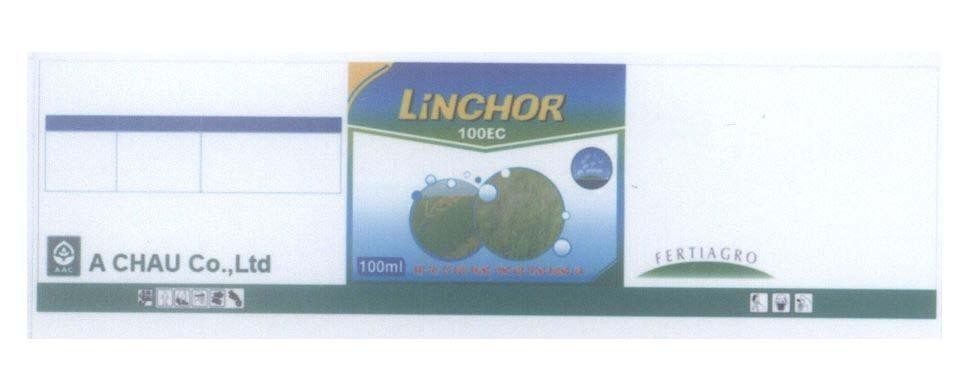 Mẫu nhãn hiệu LiNCHOR A CHAU Co., Ltd đặc trị cỏ đuôi phụng, lồng vực trong ruộng lúa
