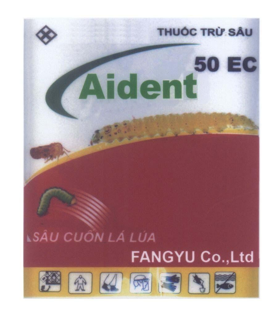 Mẫu nhãn hiệu Aident 50 EC Thuốc Trừ Sâu Sâu Cuốn Lá Lúa FANGYU Co., Ltd