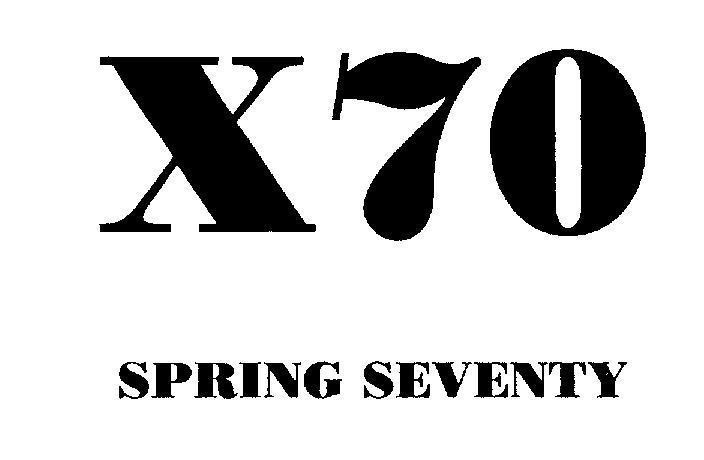 Mẫu nhãn hiệu X70 SPRING SEVENTY