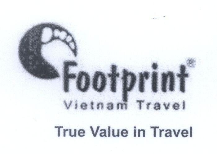 Mẫu nhãn hiệu Footprint Vietnam Travel True Value in Travel