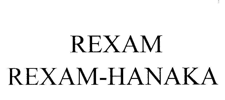 Mẫu nhãn hiệu REXAM REXAM - HANAKA