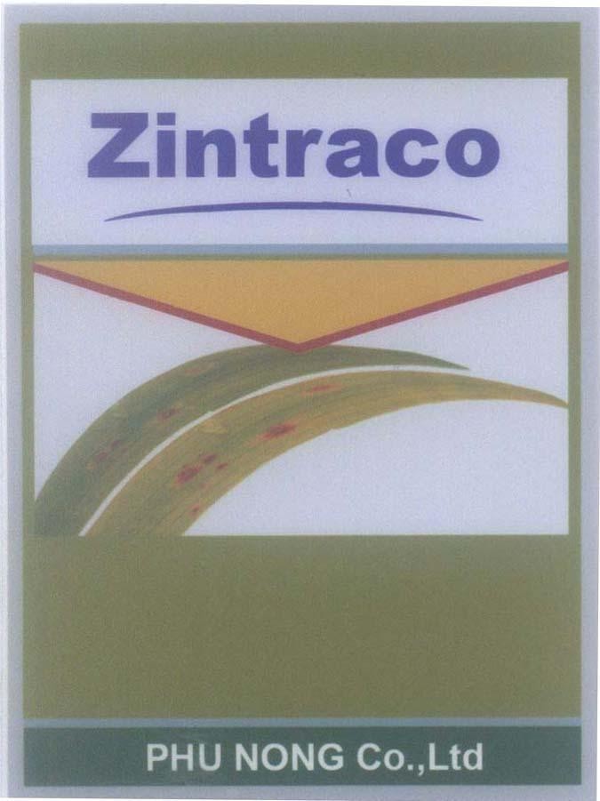 Mẫu nhãn hiệu Zintraco PHU NONG co.., Ltd