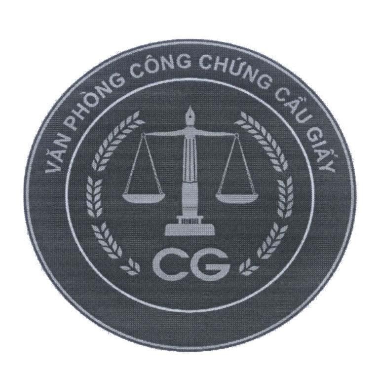 Mẫu nhãn hiệu CG Văn Phòng Công Chứng Cầu Giấy