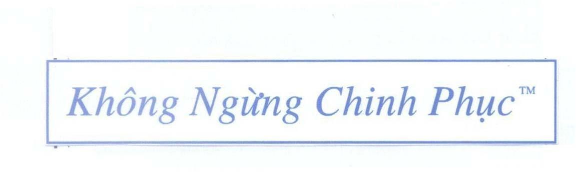 Mẫu nhãn hiệu Không Ngừng Chinh Phục TM