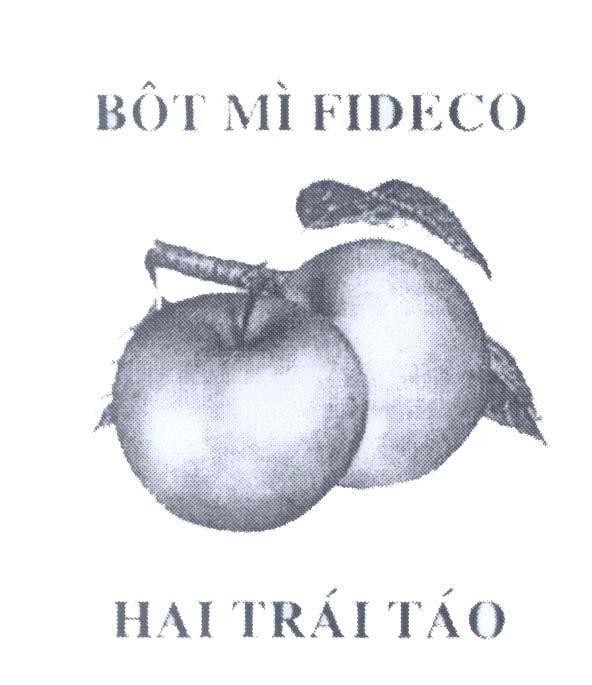 Mẫu nhãn hiệu Bôt Mì FIDECO Hai Trái Táo