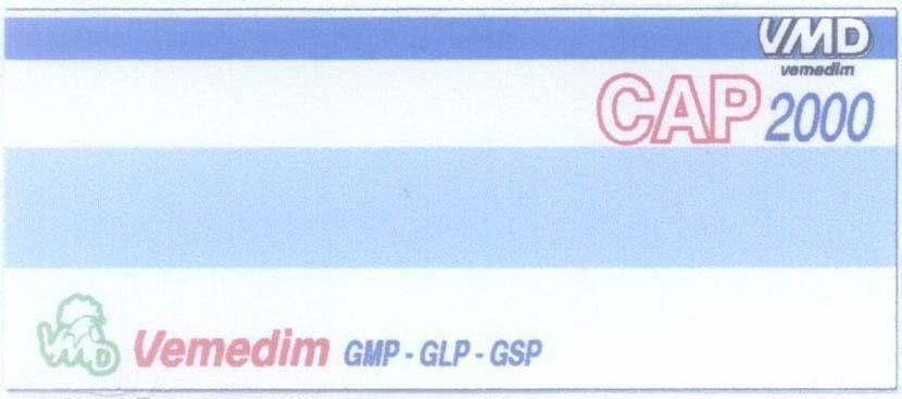 Mẫu nhãn hiệu VMD CAP 2000 Vemedim GMP - GLP - GSP