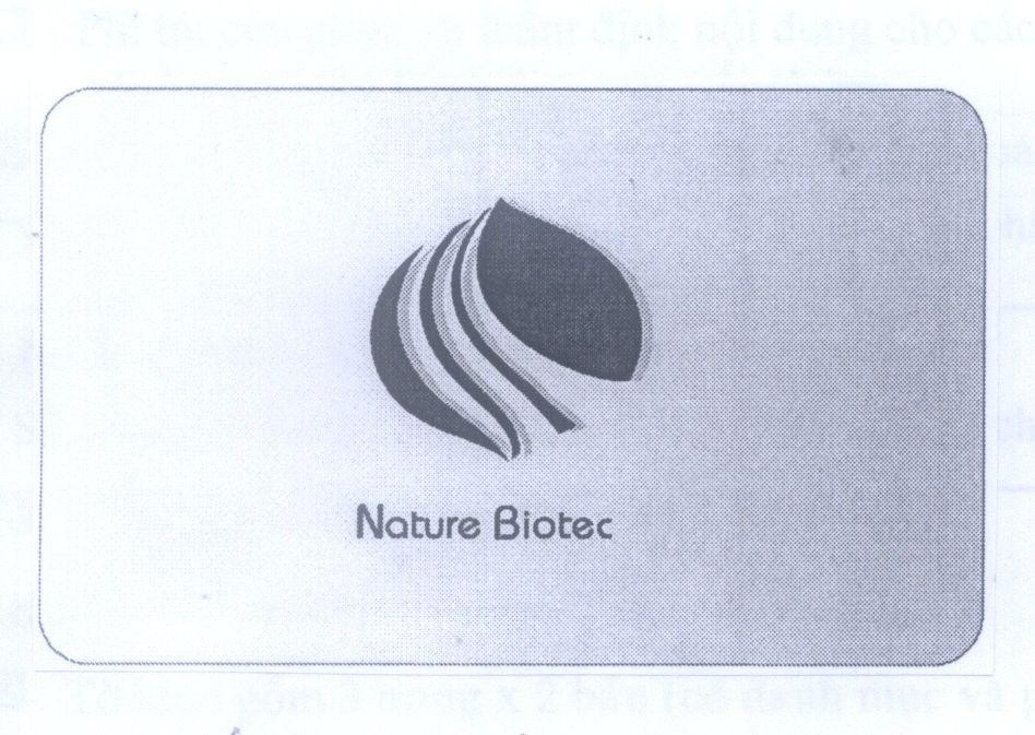 Mẫu nhãn hiệu Nature Biotec