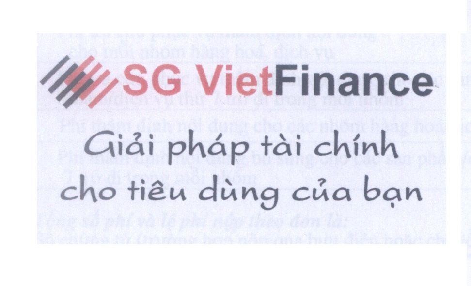Mẫu nhãn hiệu SG VietFinance Viet Finance Giải pháp tài chính cho tiêu dùng của bạn