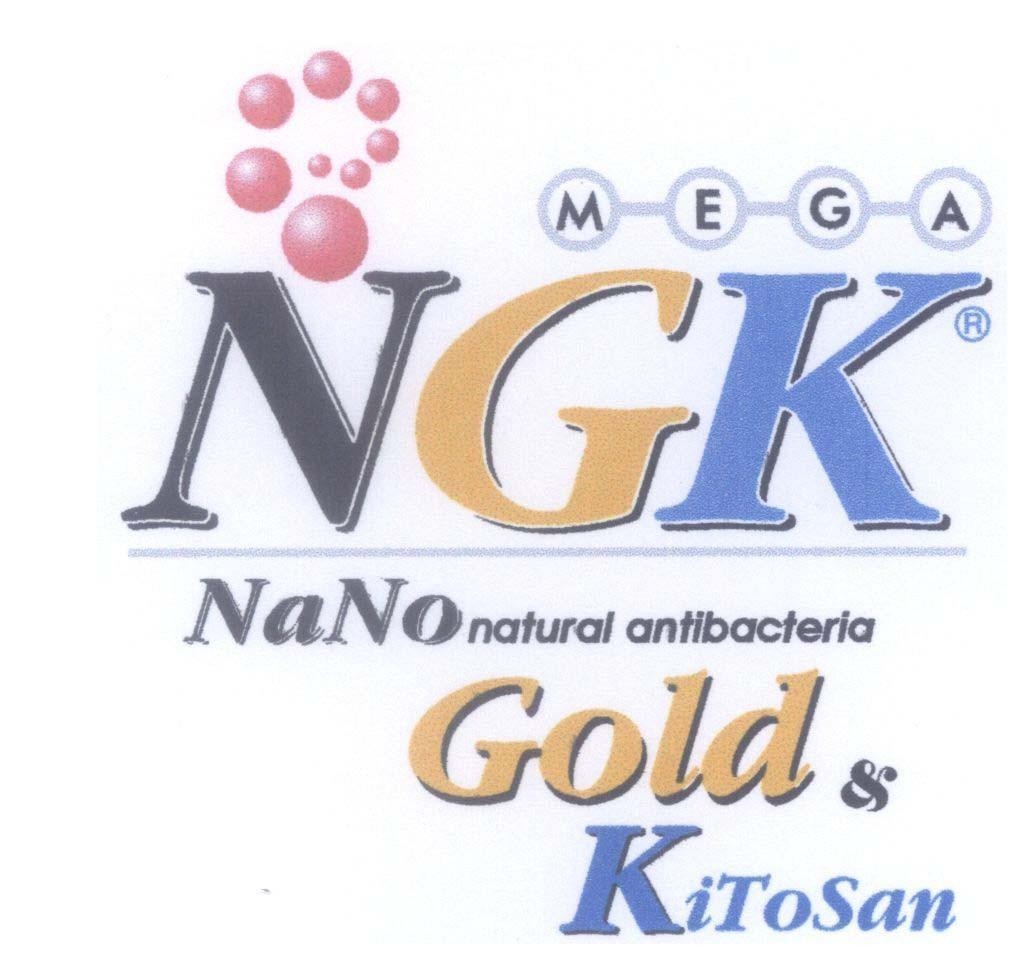 Mẫu nhãn hiệu NGK M E G A NaNo natural antibacteria Gold & KiToSan