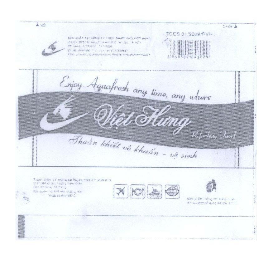 Mẫu nhãn hiệu Việt Hưng Thuần khiết vô khuẩn - vệ sinh