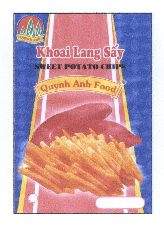 Mẫu nhãn hiệu Quỳnh Anh Food Khoai Lang Sấy SWEET POTATO CHIPS