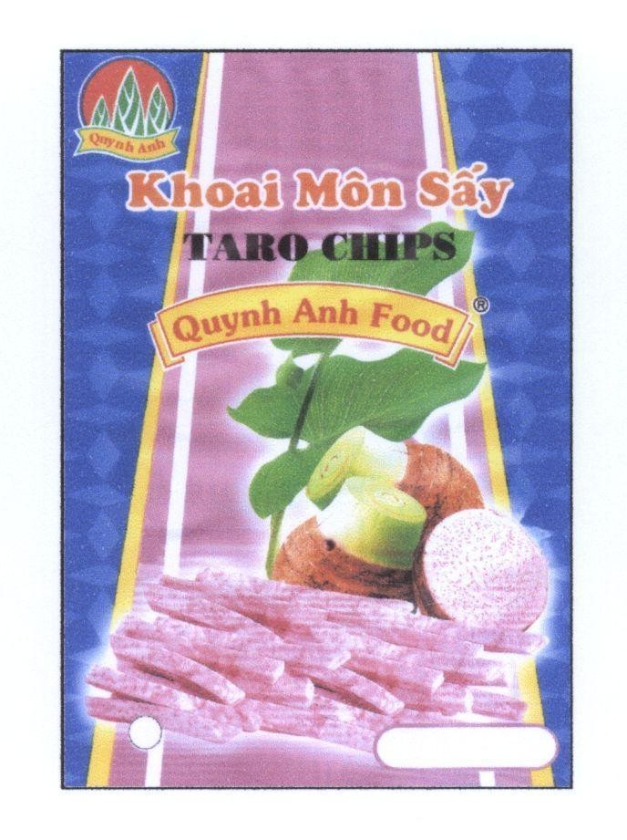 Mẫu nhãn hiệu Quynh Anh Food Khoai Môn Sấy TARO CHIPS