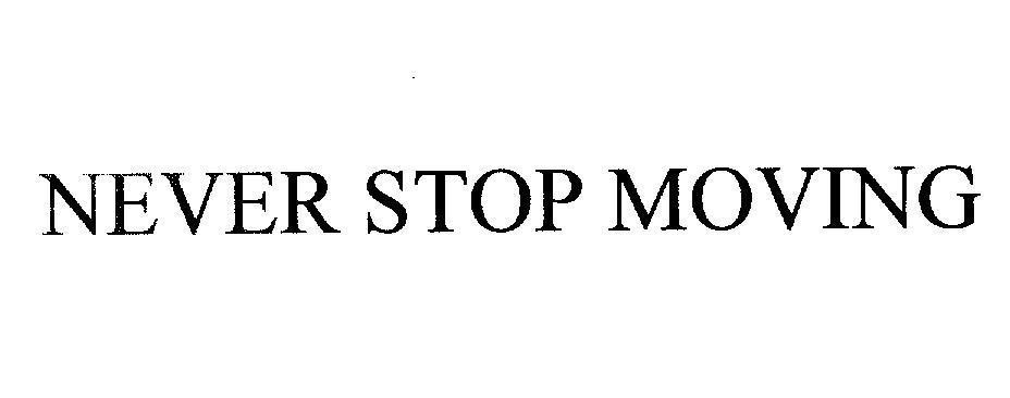 Mẫu nhãn hiệu NEVER STOP MOVING